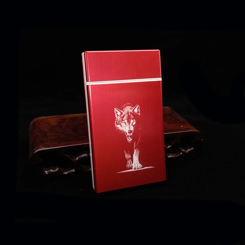 Чехол для сигарет Laifu из алюминиевого сплава и пластика Wolf ультратонкая тонкая