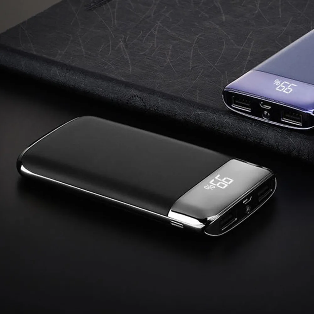 

10000mAh Power Bank External Battery LCD Screen Display With LED Light Outdoor Portable Mobile Poverbank For iphone HUAWEI