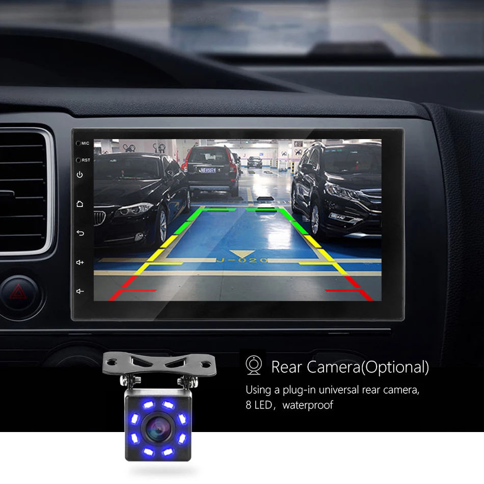 2 Din автомагнитола 7 дюймов сенсорный Mirrorlink Android плеер сабвуфер Авторадио Bluetooth Камера заднего вида магнитофон Carplay