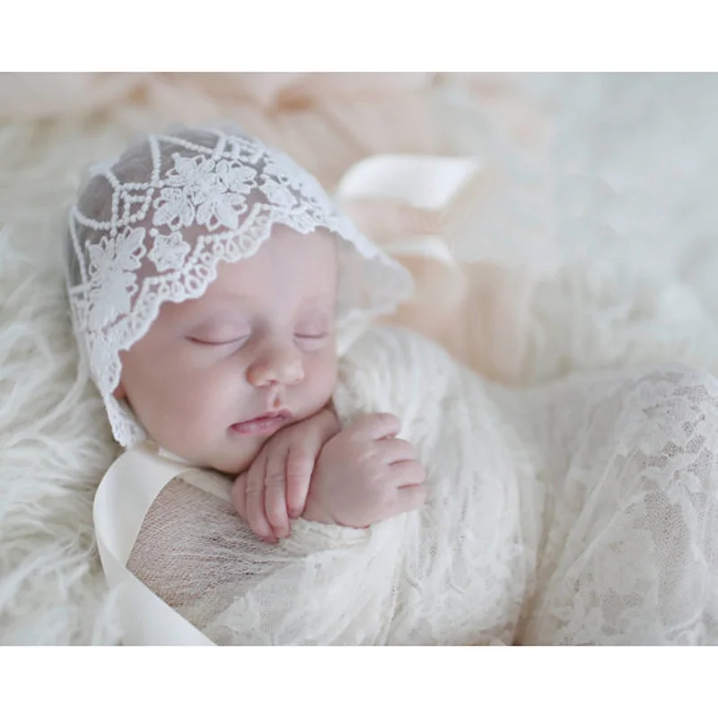 

New HOT SELL Cute Baby Summer Hat Newborn Lace Hats Newborn Photography Props Beanie Photo Shoot Gorro 0-3 Months