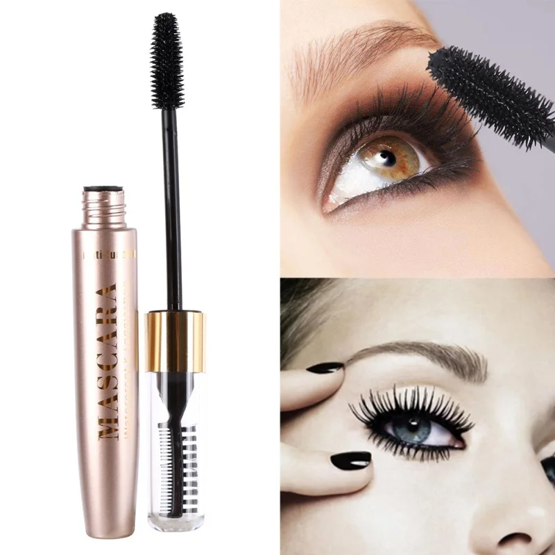 Double end Eyelash Lengthening Mascara With Brush Natural Black Eyes