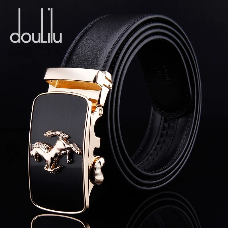 

Men's Cow Business Belt Designer Genuine Leather Strap Automatic Buckle High Quality Luxury Brand Jeans Waistband Belts For Men