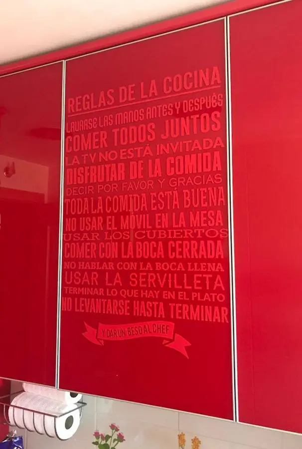Испанские кухонные правила наклейки на стену, DIY виниловые наклейки на стену испанская Кухня Настенный Декор