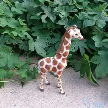 Около 30x20 см Симпатичные Моделирование жираф игрушка пластик и мех прекрасный модель жирафа кукла подарок a137