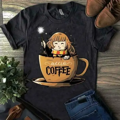 

Accio Coffee Men T Shirt Black Cotton S 4Xl Made In Usa