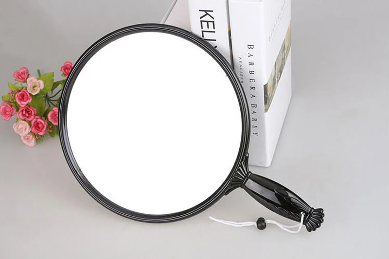 Large Size Vintage Rose Cosmetic Mirror Plastic Makeup Mirror Black