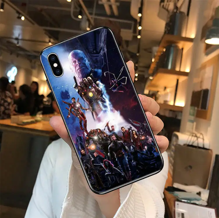 Marvel DC Comics железные человеческие Мстители Endgame Thanos Мягкий ТПУ чехол для iPhone X SE 5 5S 6 6 S Plus 7 8 Plus XR XS MAX - Цвет: TPU