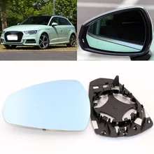 Для Audi A3 большое поле зрения синее зеркало с антибликовым покрытием зеркало заднего вида автомобиля Отопление модифицированное широкоугольное отражающее зеркало заднего вида