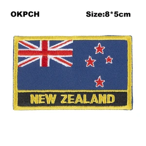 Новая Зеландия флаг Лоскутная Ткань Вышивка патч в заплатках iorn патчи для одежды цветок PT0193-R - изображение