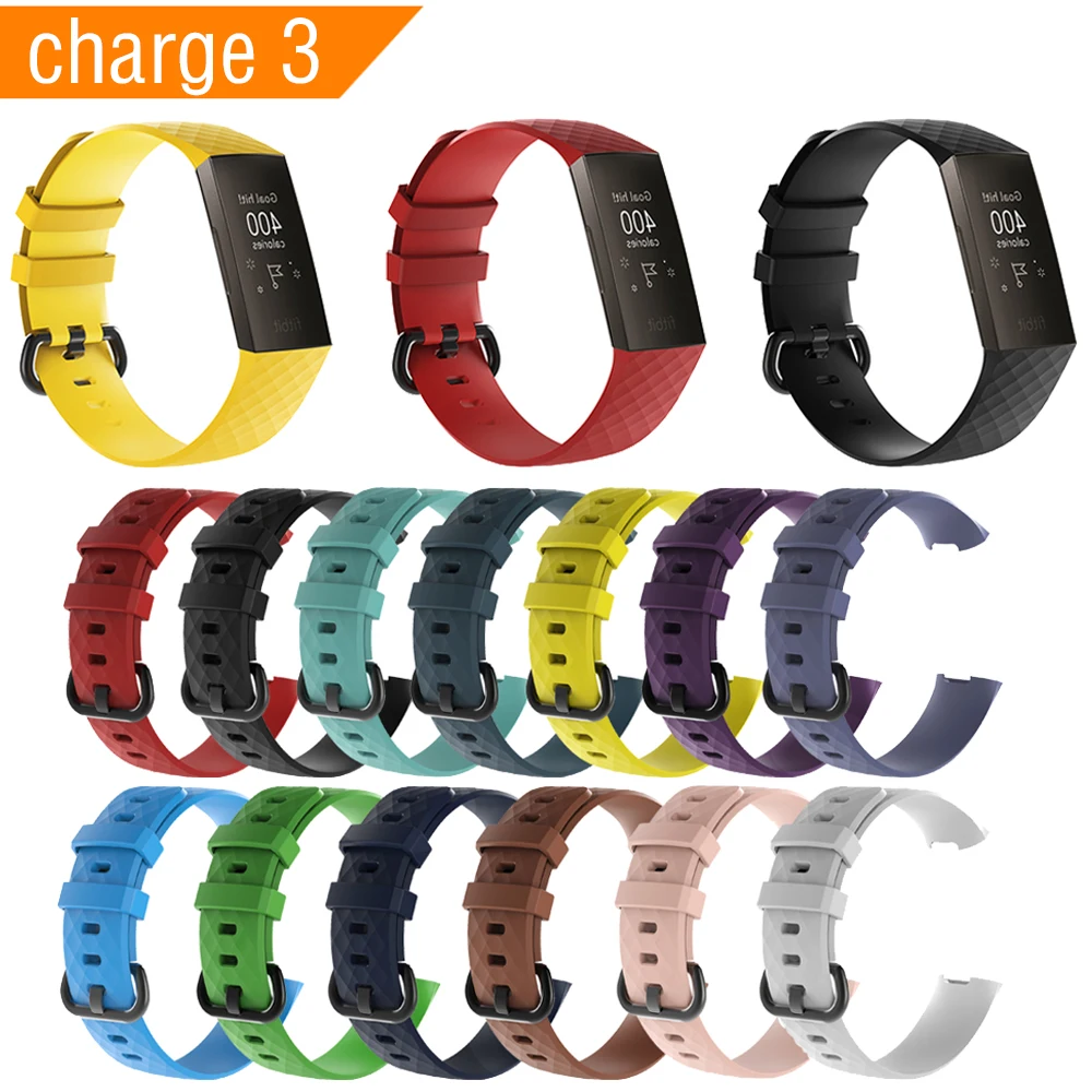 

Sport Silicone Watch Band For fitbit Charge 3 Band Smart Watch Accessories for Fitbit Charge 3 Replace Strap for fitbit Charge 3