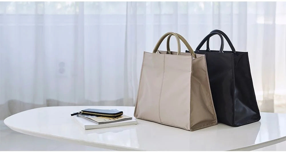MJ Nylon Bags for Women Large Capacity Casual Handbag Solid Color Women's Canvas Tote Bag Crossbody Shoulder Bag Messenger Bags (2)