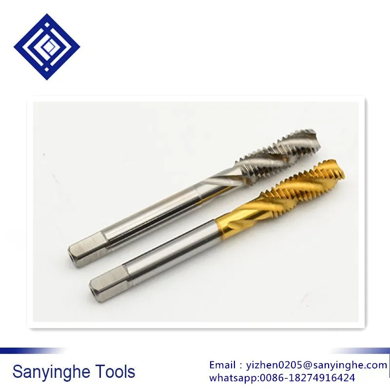 

5 Pcs/lots M1-M2.6 High-speed Steel machine tap spiral screw taps for Aluminum