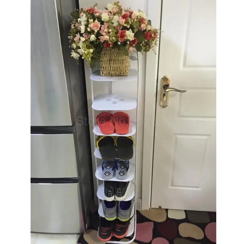 

Creative new shoe cabinet multi-layer simple storage rack living room wrought iron eight-story shoe rack