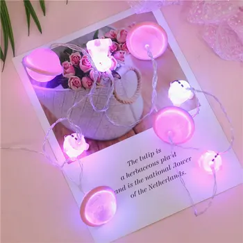 

Lovely Puppy Cat Planet Whale Bedroom Decorated Led Strip Lamp AA Battery Power Colors Change Resin Material Flash Night Light