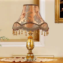 Настольные лампы в европейском стиле с держателем E27 для спальни, гостиной, прикроватные настольные лампы, настольная лампа, декоративный абажур