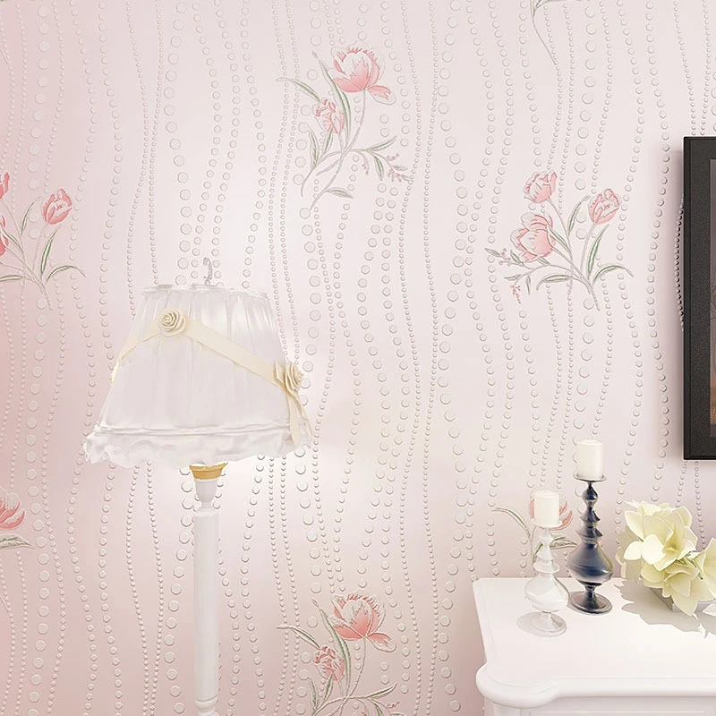 

Luxury 3D Embossed Floral pattern Wallpaper Home Decor Wallpapers Roll for Living Room Kids Room Bedroom Background Wall Paper