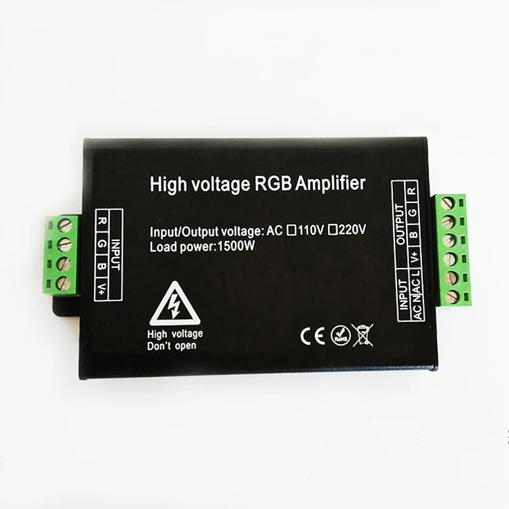 Контроллер усилителя светодиода RGB переменный ток 110 В 220 в 1500 Вт для 5050 3528