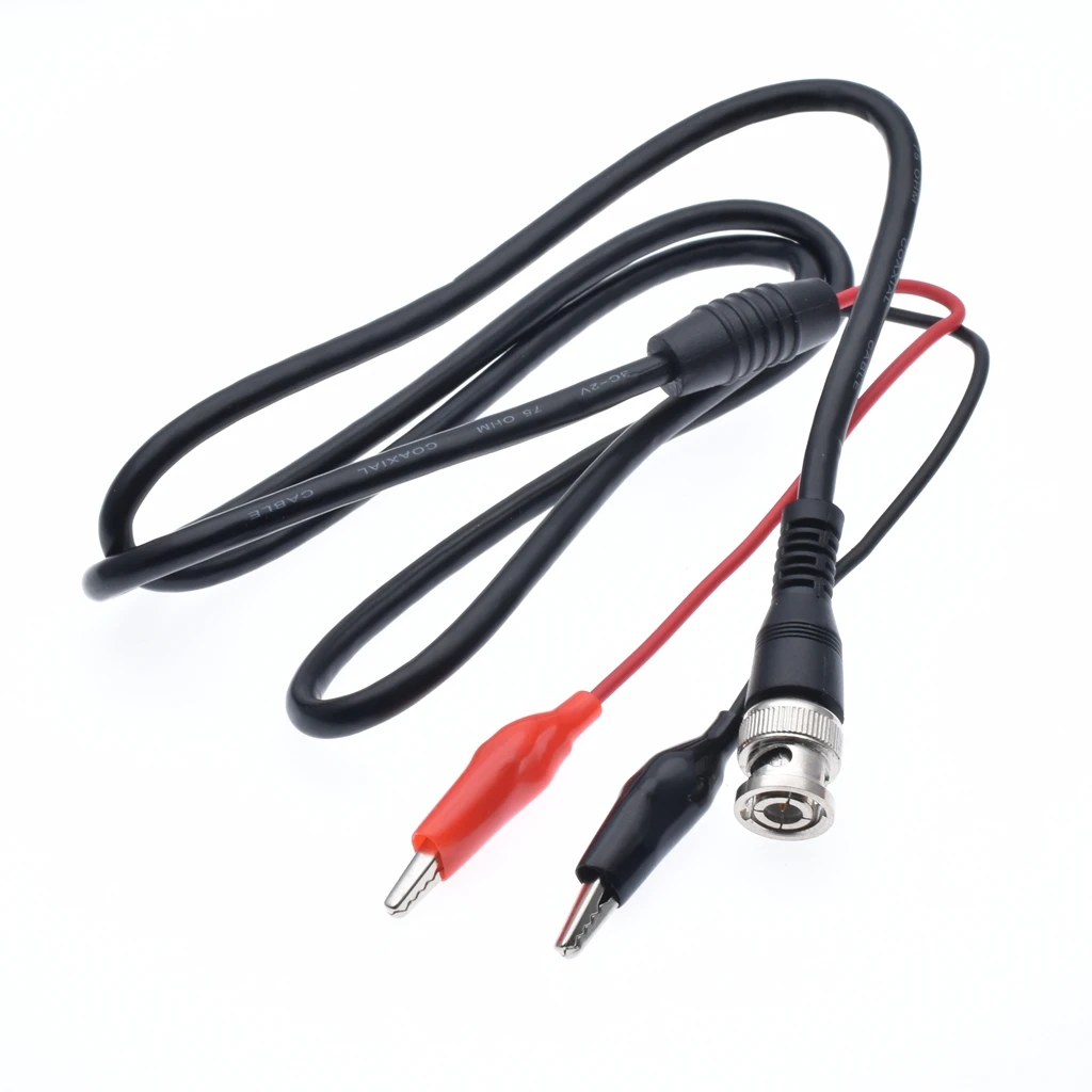 

Test Connectors BNC Male Plug to 2 Alligator Clips Adapter Test Cable 1 Meter 3.2ft Long