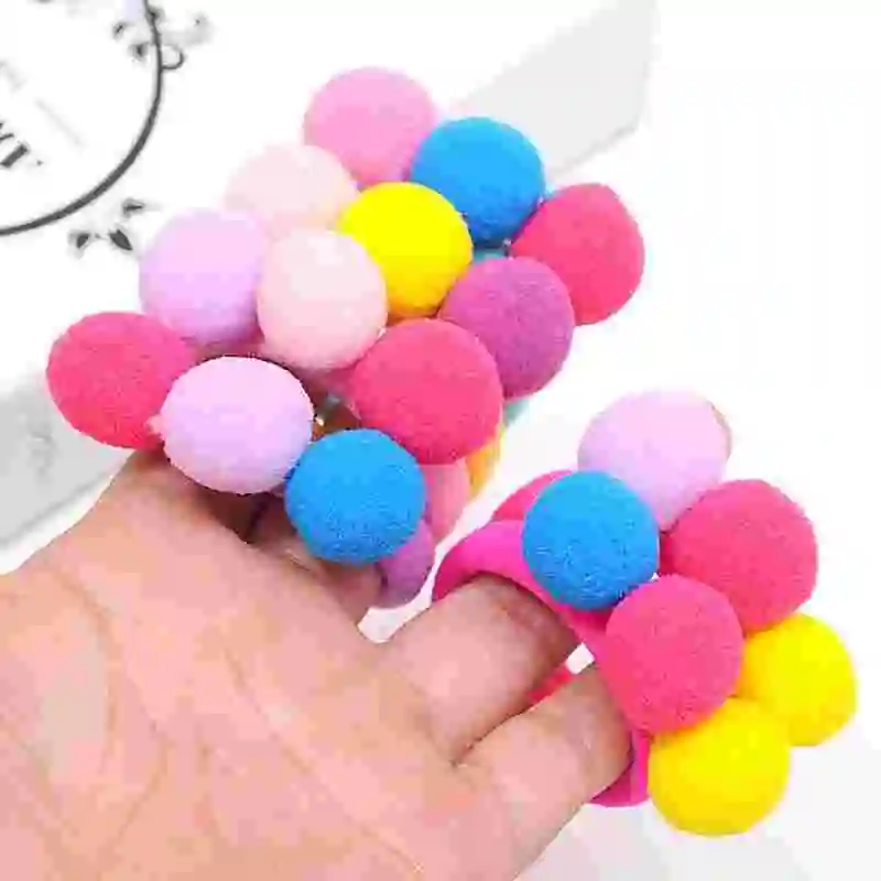 Tie Rope Bands Elastic Ball Color Head Girl Child Accessories Hair Baby 1pcs Candy Sale