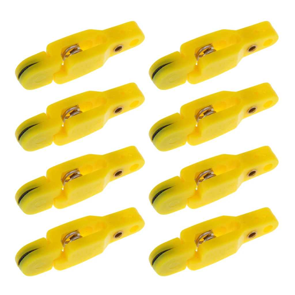 

MagiDeal 4~10pcs Snap Release Clips for Weight Planer Board Kite Trolling for all Offshore Fishing Applications Downrigger Gear