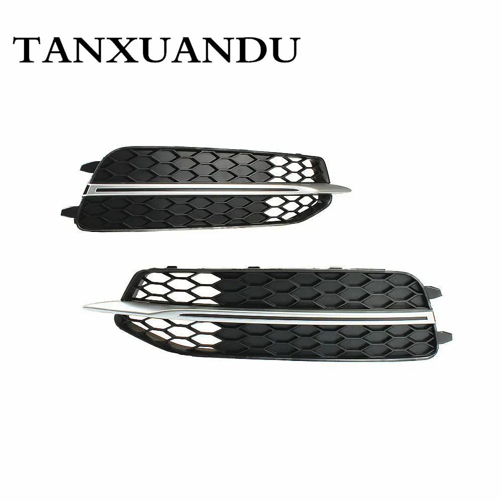 

Trim L & R Front Bumper Lower Mesh Grill Grille For AUDI S6 S-Line C7 12-14 4G