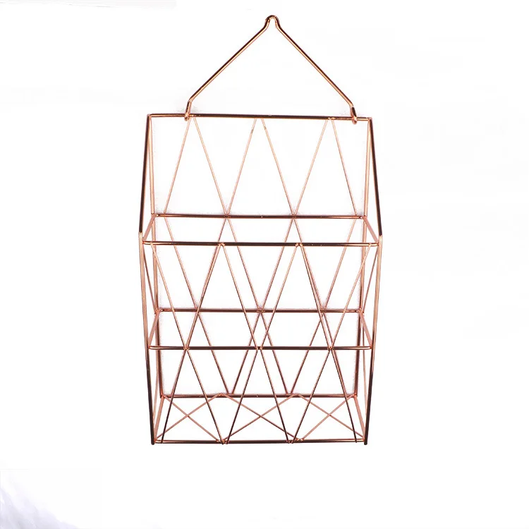 Металлическая корзина для хранения, настенный стеллаж для хранения в скандинавском стиле, железный стол, органайзер для газет, держатель для украшения стен