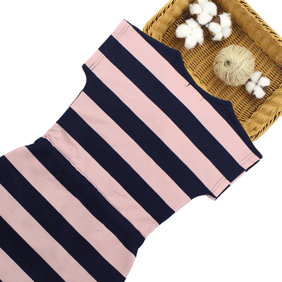 Girls Striped Summer Dress Casual Style Teenage Kids Clothes 6 8 10 12 13 14 Year girls dress kids clothes
