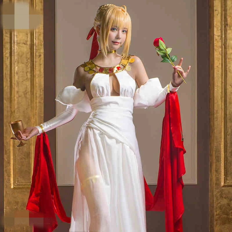 

Fate/Grand Order 2 Anniversary Nero Cosplay Costume Dress Long Beautiful Dresses Withe Dress For Christmas And Halloween