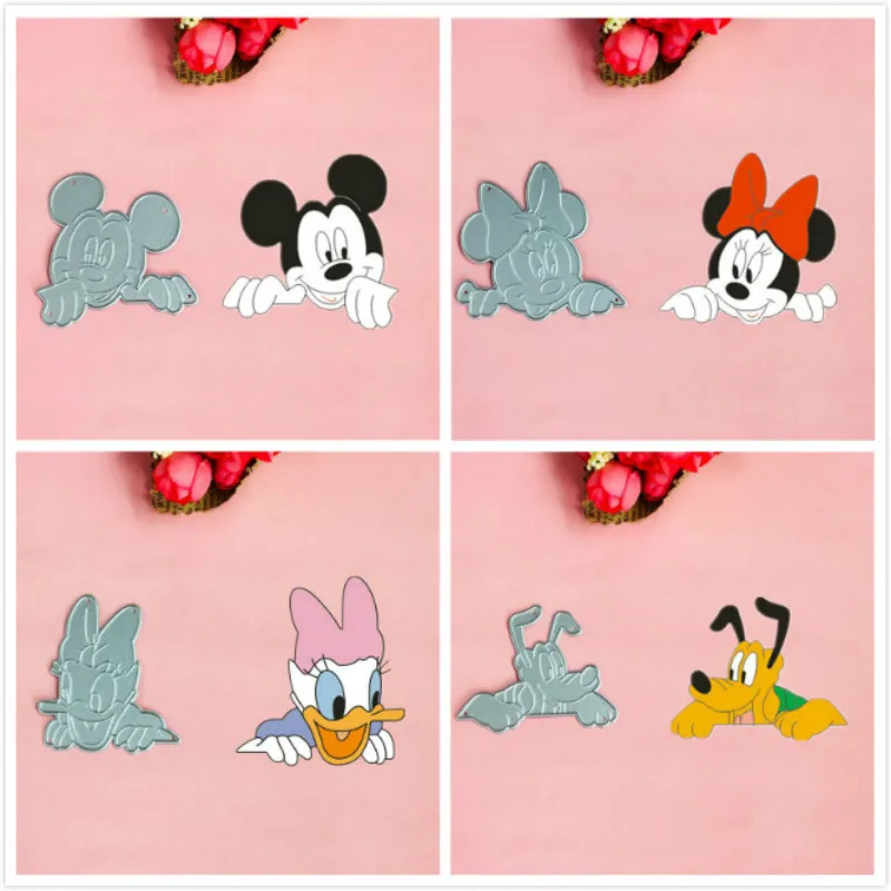 

Mickey Minnie Dog duck love bow Metal Cut Dies Stencils for Scrapbooking Stamp/photo album Decorative Embossing DIY Paper Cards