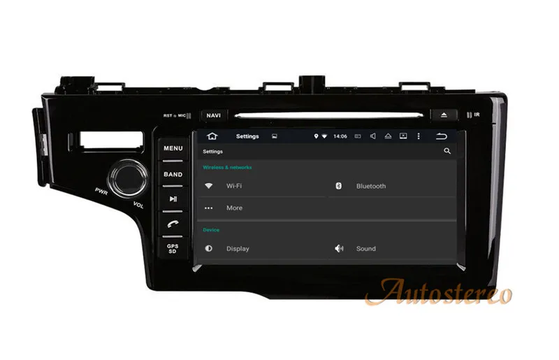 Clearance Car CD DVD player Android7.1 Quad core Car GPS navigation for Honda Fit 2014-2017 Left hand radio mirror link mp3 video player 11