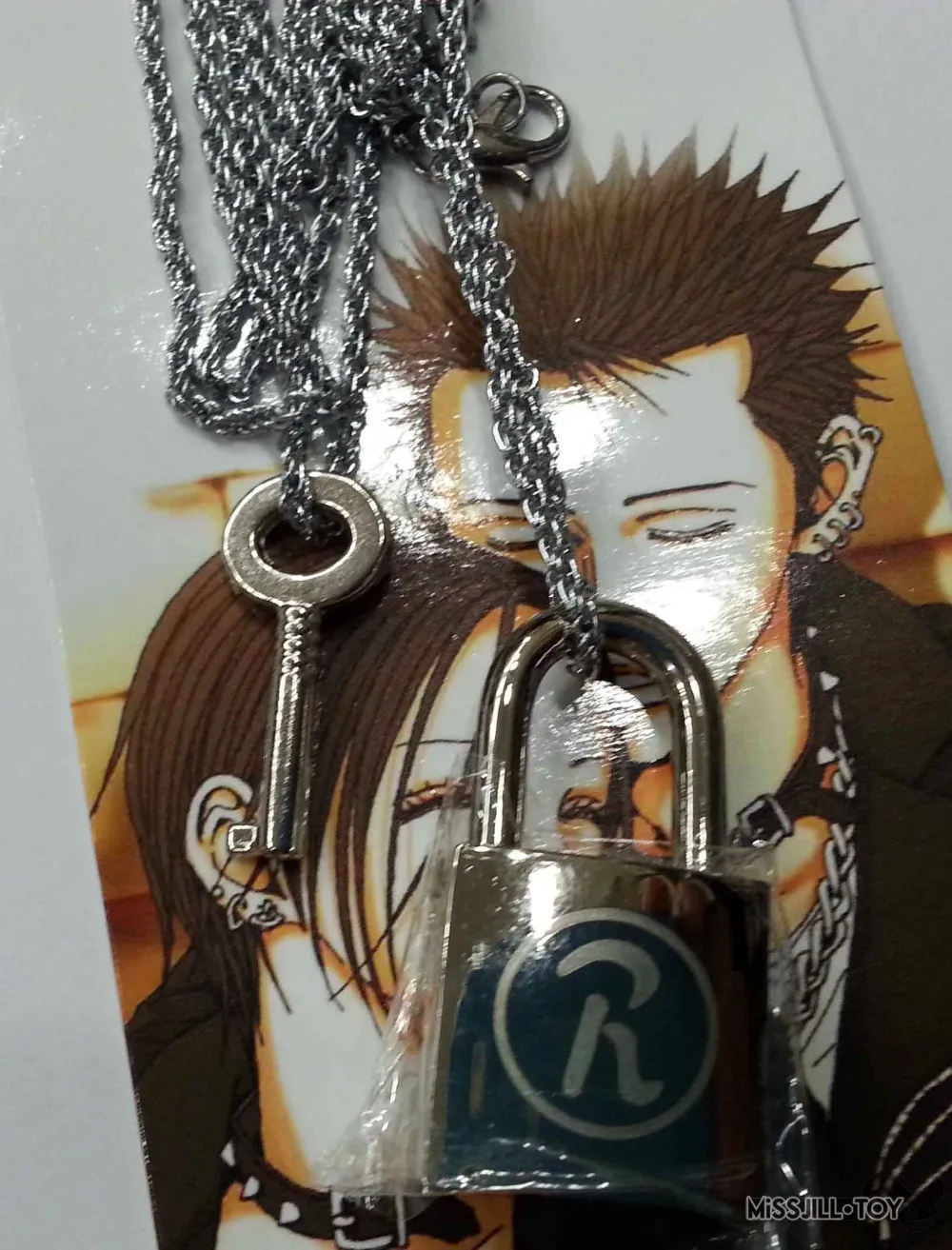 Stainless Steel Padlock Chain Necklace Lock Key Pendant Punk Rock Sid  Vicious 