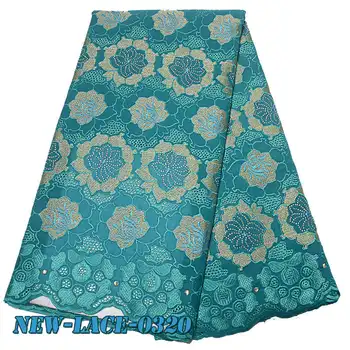 

Cotton Lace Fabric For Party Dress High Quality African Swiss Voile Lace In Switzerland With Stones African Lace Fabric LS003