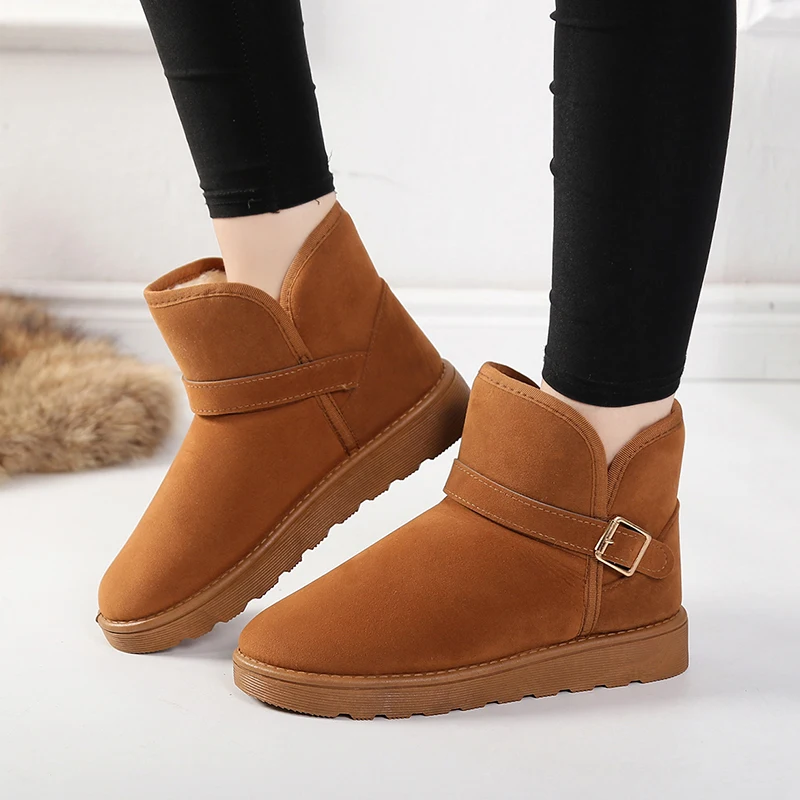 

2018 new snow boots frosted tide women's shoes flat short boots.