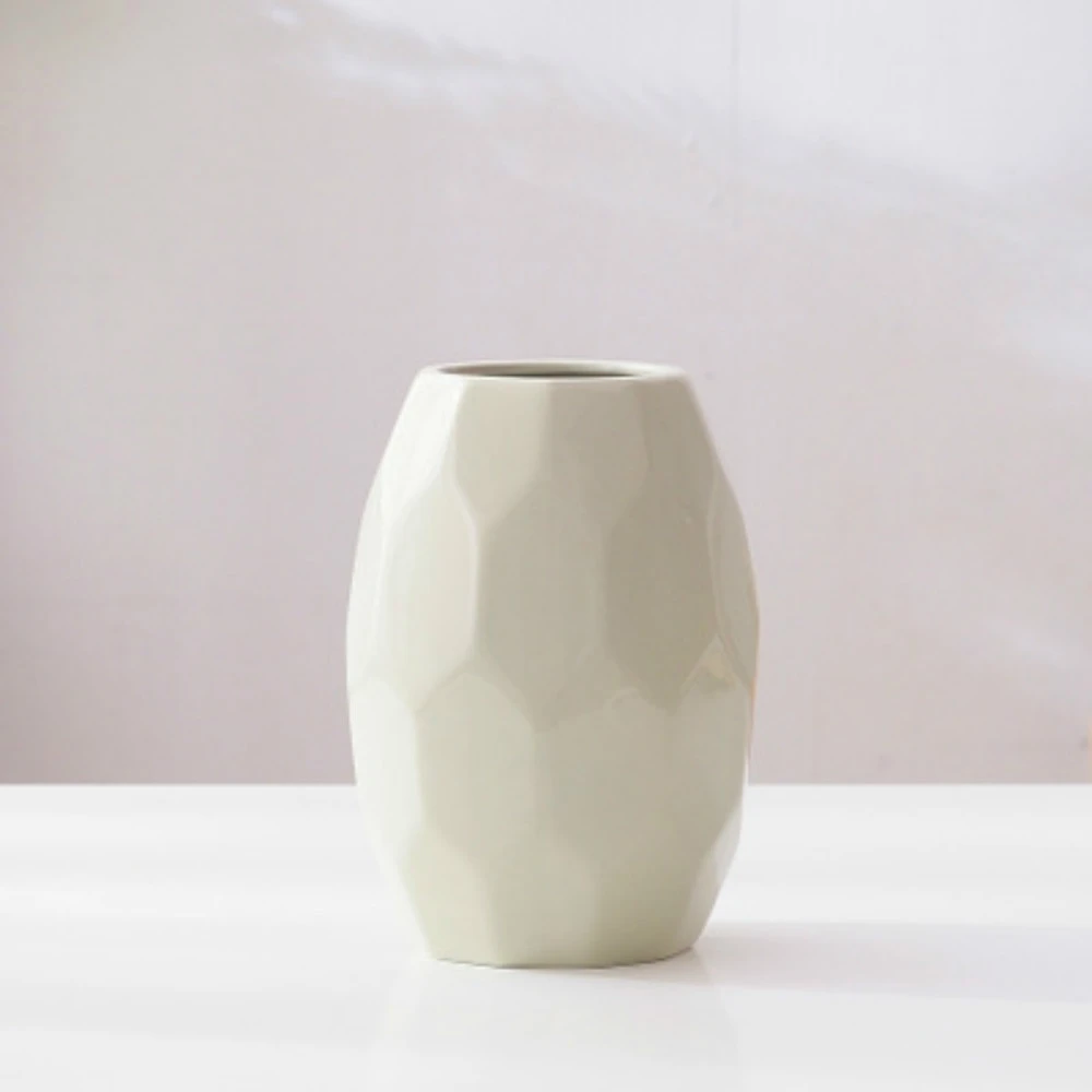 北欧幾何パイナップルミニマ白セラミック花瓶セラミック工芸品店水の花 Vases Aliexpress