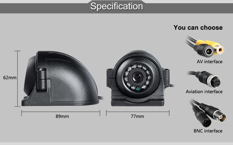 Профессиональная P600tvl 700TVL HD металлическая Водонепроницаемая задняя сторона/вид спереди обратная резервная Автомобильная камера для тяжелых автобус, грузовик, фургон