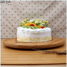 Деревянная Высококачественная подставка для торта, платформа поворотного стола для кекса, вращающаяся пластина для украшения торта