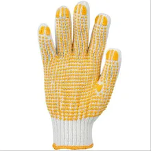 12 пара защитные перчатки износостойкие Нескользящие дозирования передачи страховые труда перчатки пряжи сад пластиковые перчатки