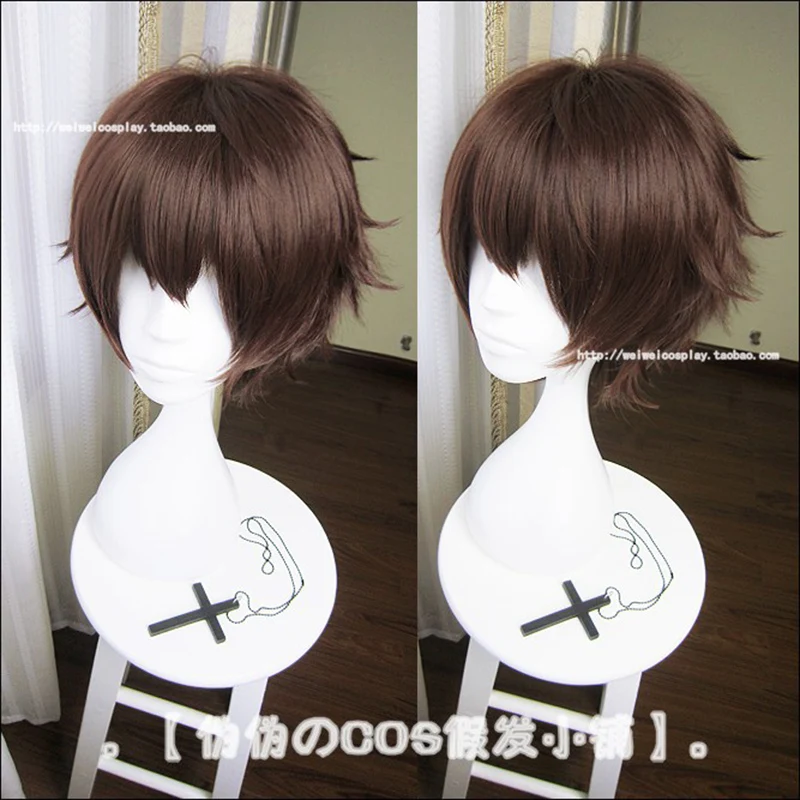 

Owari no Seraph Of The End Yoichi Saotome Short Brown Heat Resistant Hair Cosplay Costume Wig + Free Wig Cap