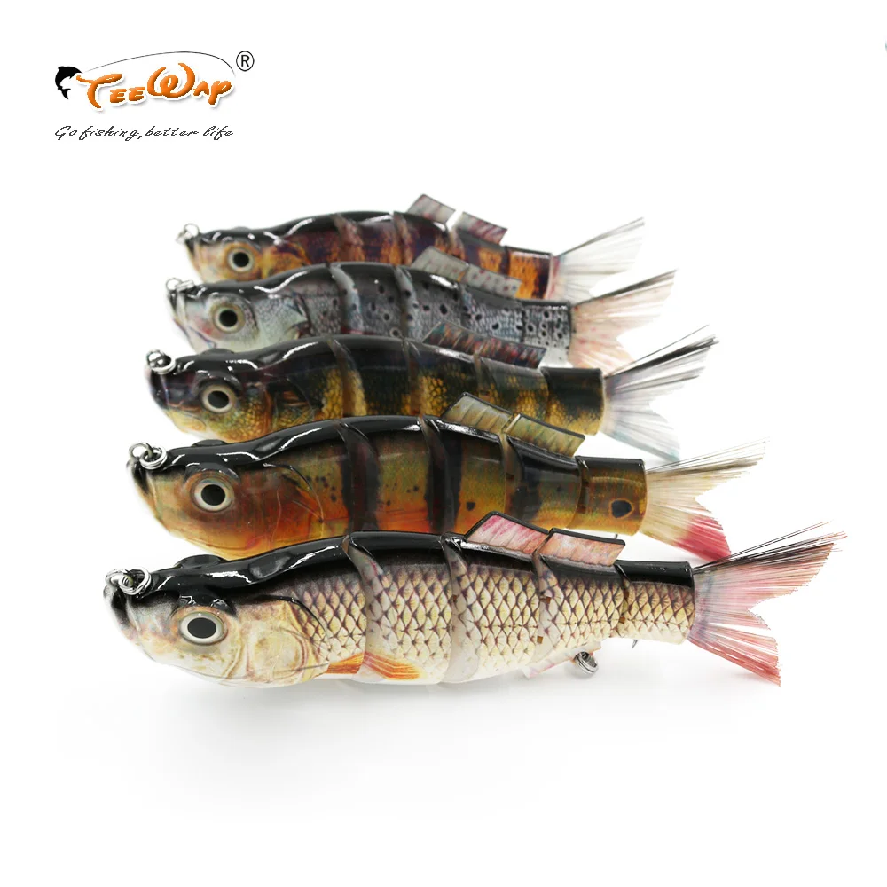 

Teeway Fishing Lures 19cm 80g 5 Segments Swimbait Crankbait Fishing Lure Hard Bait with Artificial Hooks Fishing Wobblers FL5J05