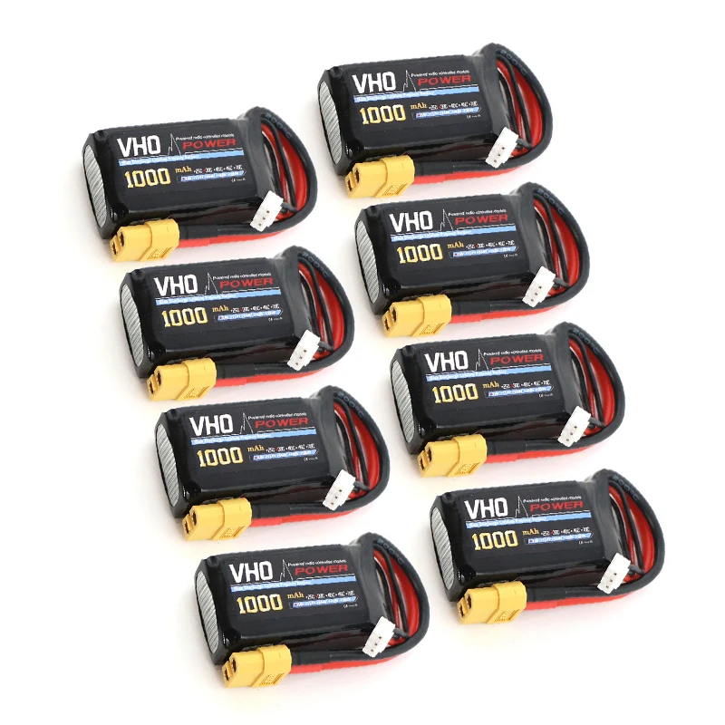 VHO 1 шт. lipo Батарея 7.4 В 1000 мАч 30C 2 S XT60/XT30/tx Разъем для RC drone вертолеты моделей
