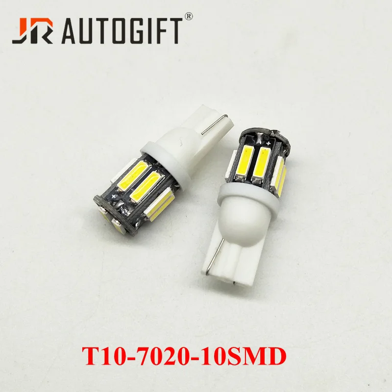 200PCS 12V 24V Авто-Стайлинг 7014 7020 10 SMD T10 W5W светодиодный внутренний Купол Лицензия плиты светодиодные парковочные фонари свет 10 светодиодные лампы