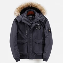 Дизайн, зимняя мужская куртка,, меховой воротник, мужская хлопковая стеганая куртка, водонепроницаемая, ветрозащитная, пальто, утолщенное, теплое, уличное пальто