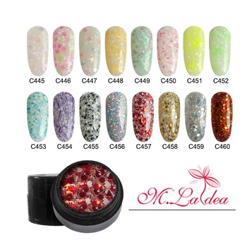 

m.ladea C445-C472 gel polish painting jar 5g DIY gillter sunshine Corresponding color LED UV nail gel polish color gel coat