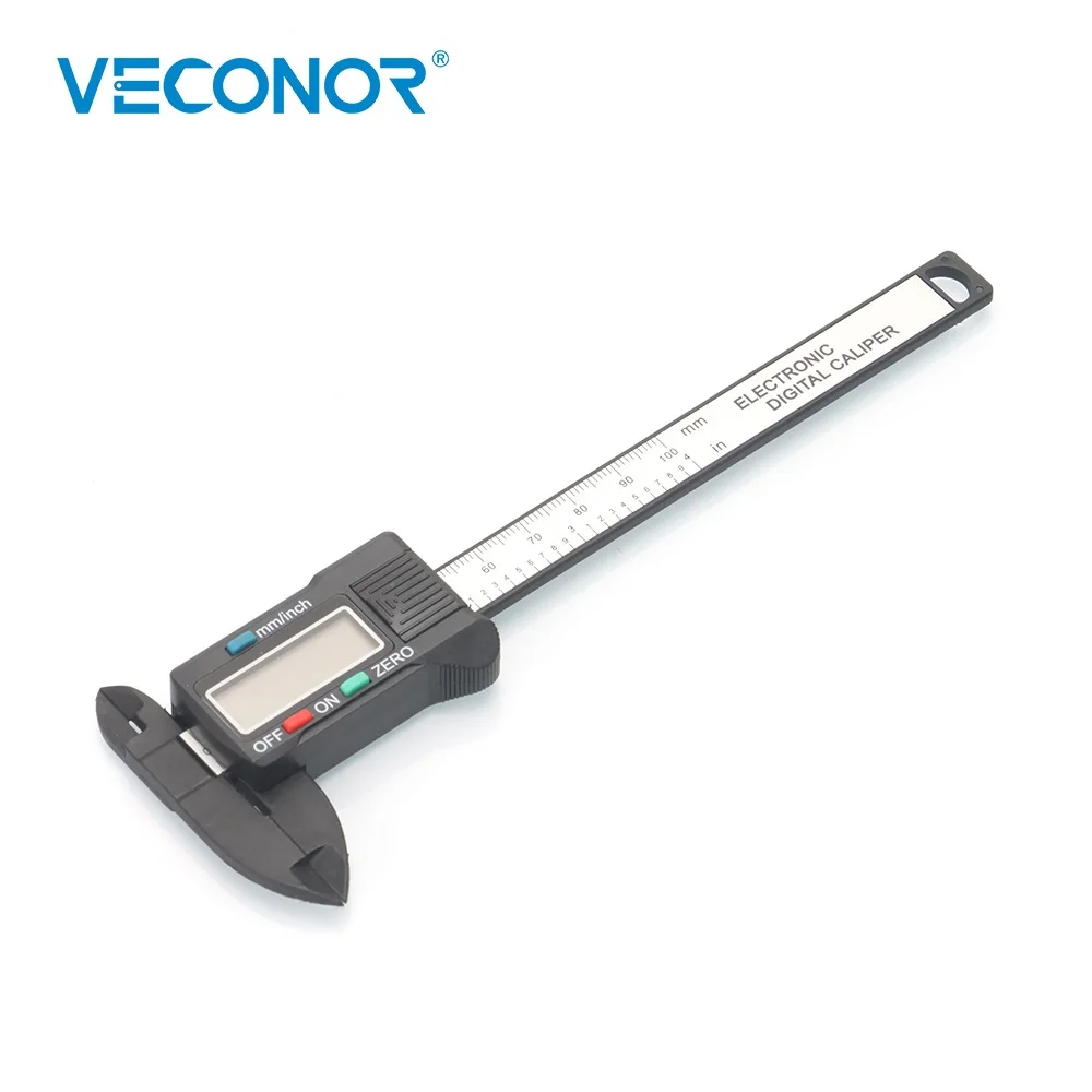 

100mm 4" Measuring Tool Mini Digital Caliper Vernier Calipers LCD Display Electronic Carbon Fiber Gauge Micrometer
