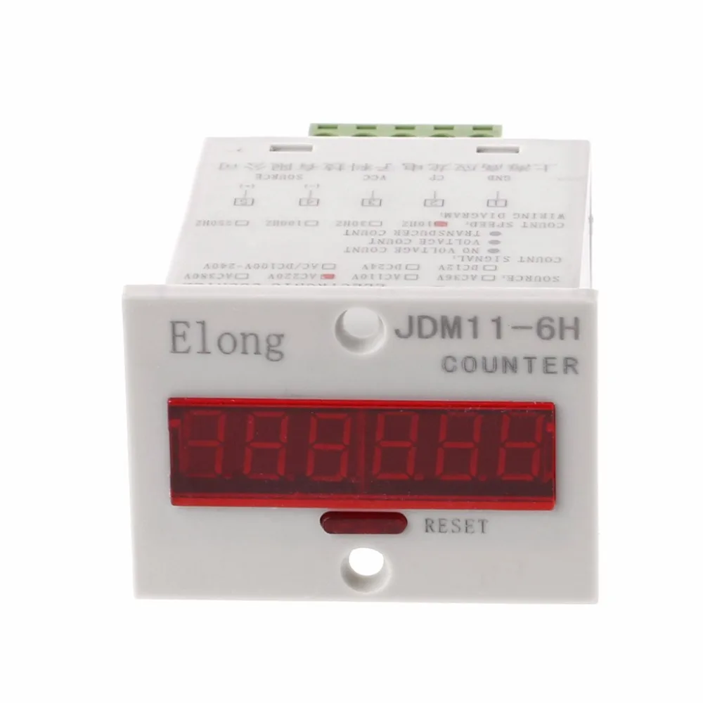 

6-Digits Display Electronic Counter JDM11-6H 0-999999 Counting Power Off Memory