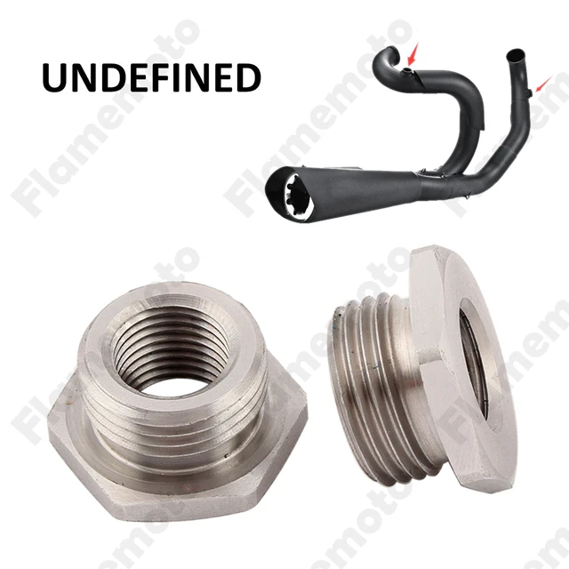 Motorbike O2 Sensor Ports Plug Adapters 18mm 12mm Exhaust Pipes Bungs