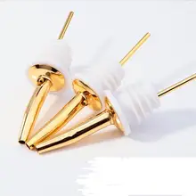 Колпачки для бутылок из нержавеющей стали золотого цвета, ликерный дозатор, бесплатный Смеситель потока, бутылка для вина, насадка с носиком SN1834