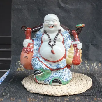 

Jingdezhen antique handicraft, Maitreya Buddha porcelain Buddha decoration
