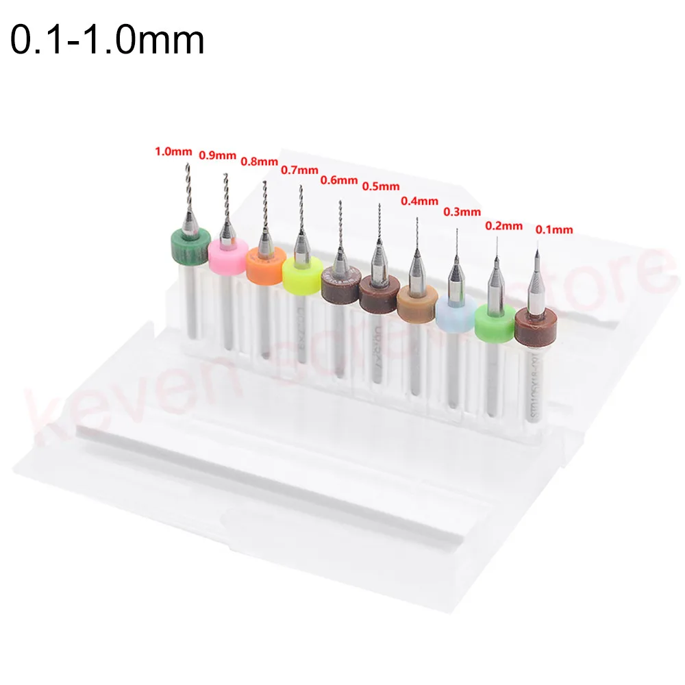 10 шт./компл. 0,1 мм-1,2 мм Высокое качество твердого сплава PCB печатная плата карбида Micro Сверла инструмент 0,1 мм-1,2 мм для SMT станок с ЧПУ