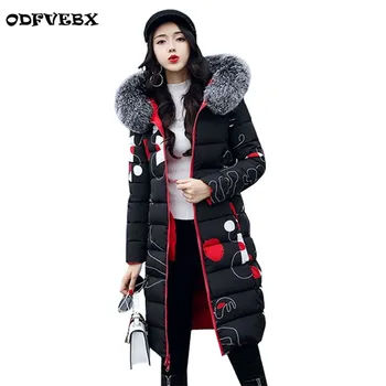 

Plus Size winter down cotton coat female new two sides wear Cotton Thick warm casual outwear Big fur collar Hooded women jacket